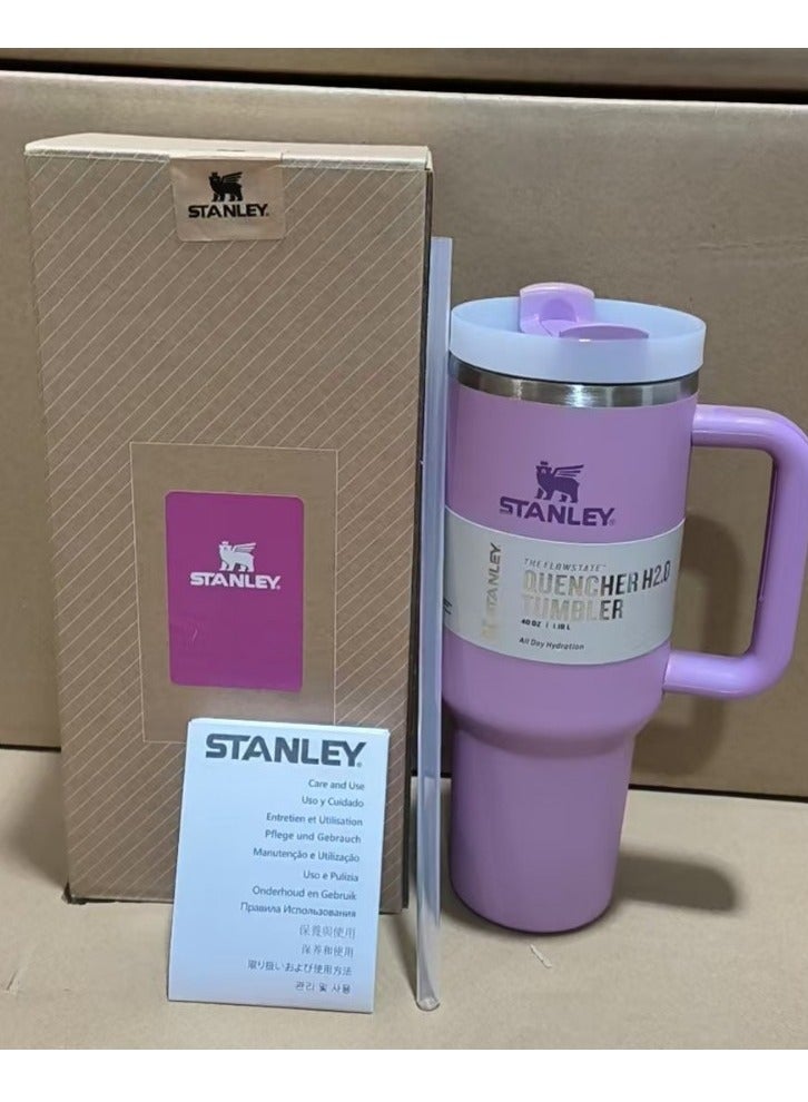 Stanley Quencher H2.0 Stainless Steel Vacuum Insulated Tumbler with Lid and Straw for Water, Iced Tea or Coffee, Smoothie and More, 40oz/1.18L