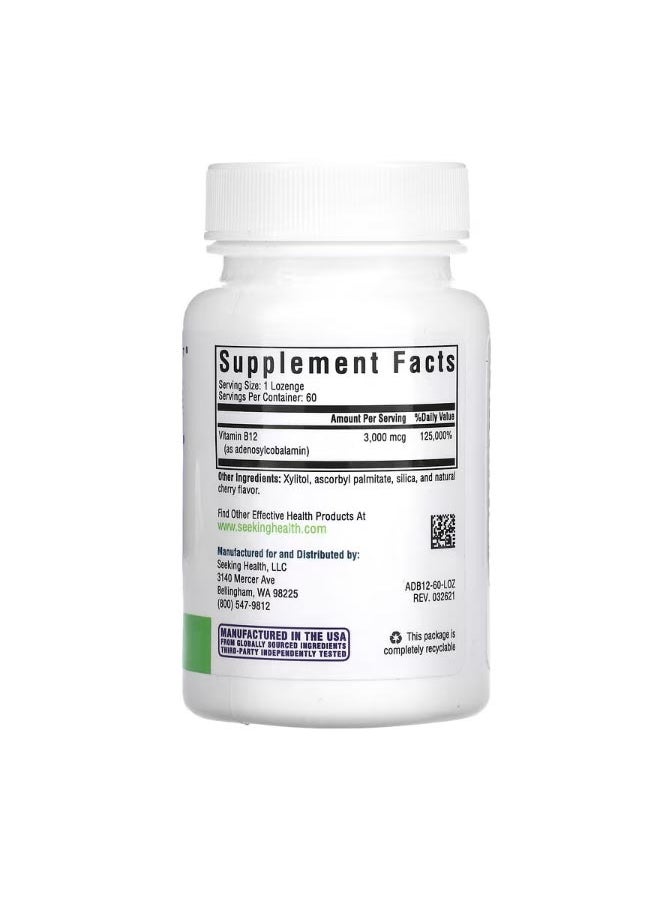 Seeking Health Adeno B12 3000 mcg 60 Lozenge  - Image 2