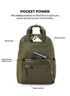 Mokobara MOKOBARA The Sundae Backpack Soft Nylon Water-Resistant 15" Laptop Bag with Luggage Sleeve for Work, Travel, and Daily Use for Women Black  - Image 4