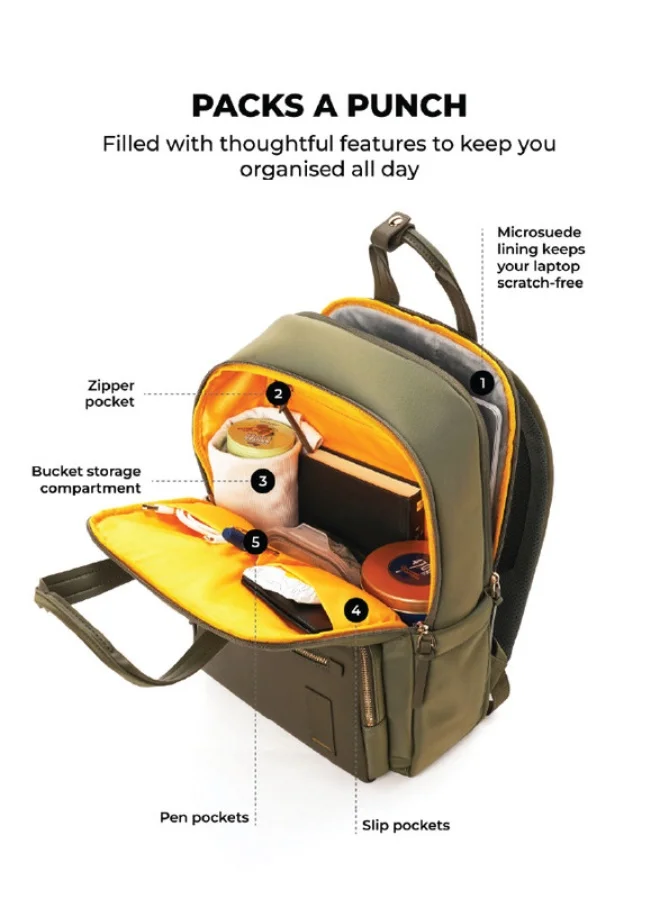 Mokobara Homegrown The Sundae Backpack Soft Nylon Water-Resistant 15" Laptop Bag with Luggage Sleeve for Work, Travel, and Daily Use for Women  | Best Price UAE