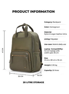 Mokobara MOKOBARA The Sundae Backpack Soft Nylon Water-Resistant 15" Laptop Bag with Luggage Sleeve for Work, Travel, and Daily Use for Women Black  - Image 2