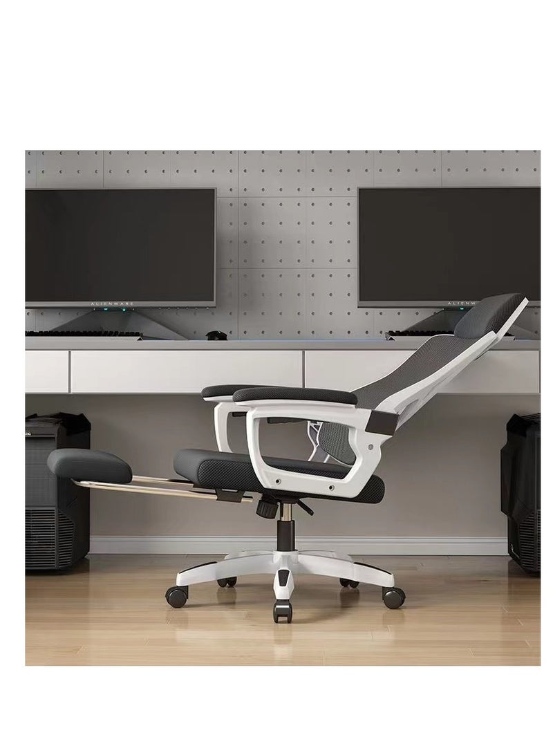 CityRiya-Long Office Computer Desk Chair, Ergonomic High-Back Mesh Rolling Work Swivel Chairs with Wheels, Comfortable Lumbar Support, Comfy Arms for Home, Bedroom, Study, Student, z1-black - Image 4