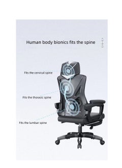CityRiya-Long Office Computer Desk Chair, Ergonomic High-Back Mesh Rolling Work Swivel Chairs with Wheels, Comfortable Lumbar Support, Comfy Arms for Home, Bedroom, Study, Student, z1-black  - Image 3