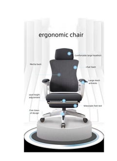 CityRiya-Long Office Computer Desk Chair, Ergonomic High-Back Mesh Rolling Work Swivel Chairs with Wheels, Comfortable Lumbar Support, Comfy Arms for Home, Bedroom, Study, Student, z1-black  - Image 5