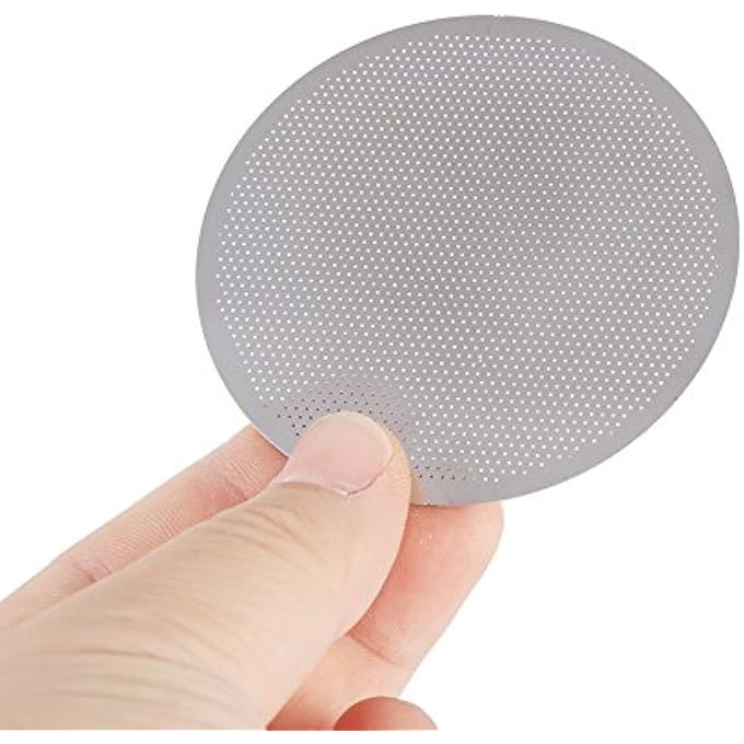 Segutage Solid Stainless Steel Mesh Coffee Filter Reusable Metal Percolator Disc Coffee Pot Filters Silvery French Press Filter For Home Kitchen Fine And UltraFine Coffee Makers - Image 1