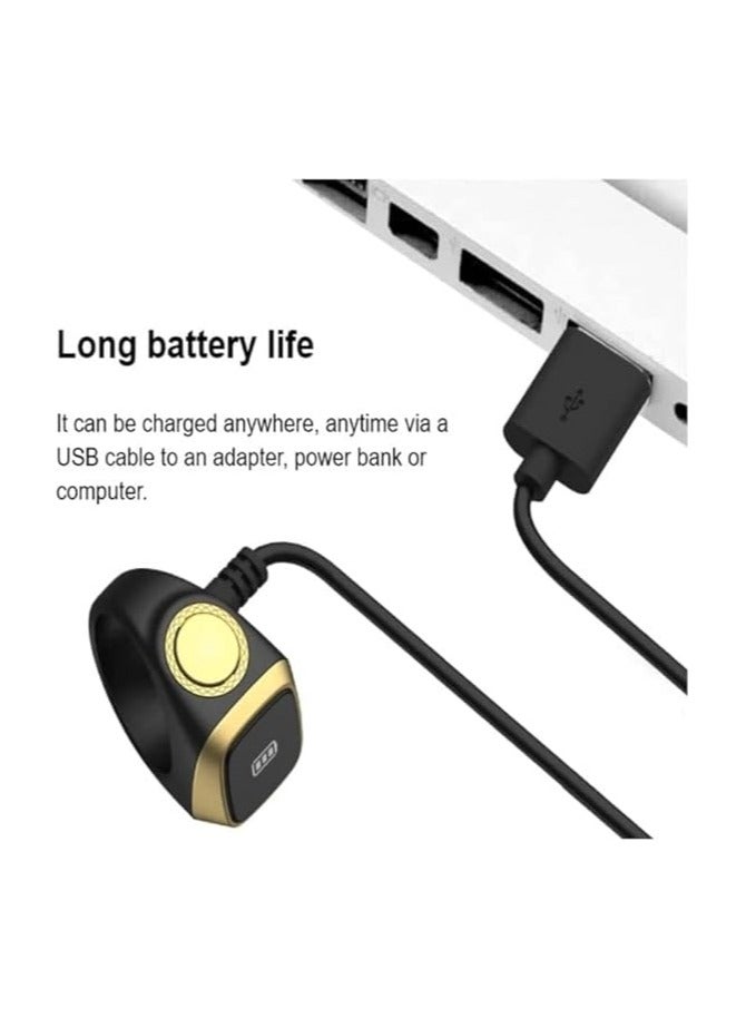 ريبنيو خاتم تسبيح ذكر لايت الذكية، صلاة المسلمين، تذكير توقيت الصلاة، شاشة OLED عداد التسبيح، حلقة ذكية، مقاومة للماء - أسود 20 مم. - Image 5