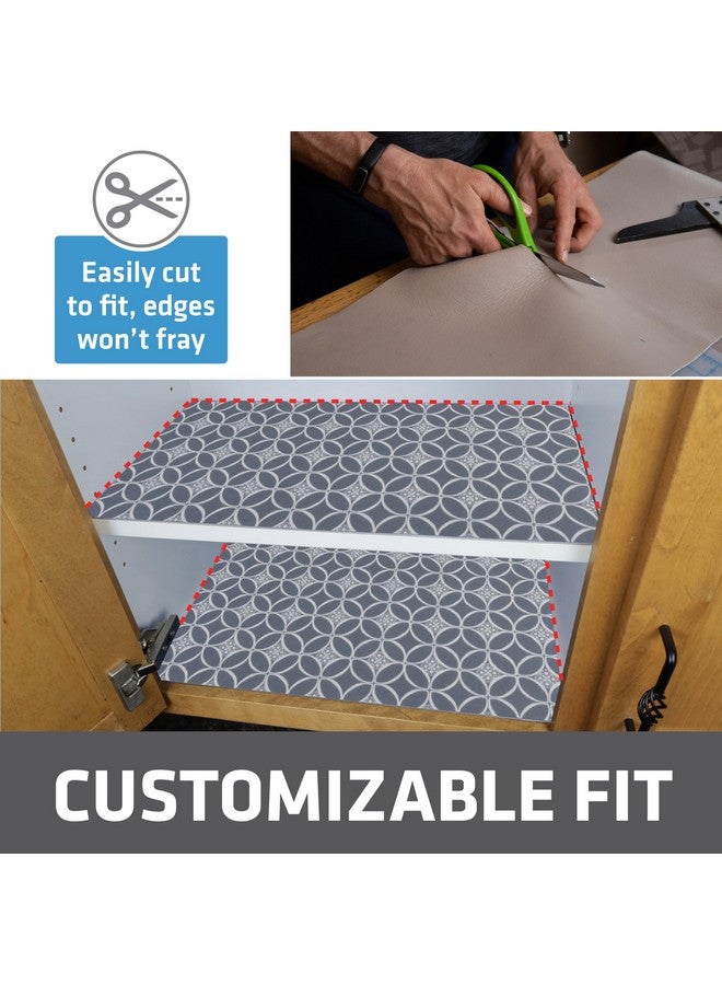 Drymate Premium Luxury Shelf & Drawer Liner, Thick Cushioned Fabric, Non-Adhesive, Absorbent, Waterproof, Slip-Resistant, Liners for Kitchen Cabinets, Cupboards (USA Made)(12”x59”)(2-Pack)(IndigoGrey) - Image 3