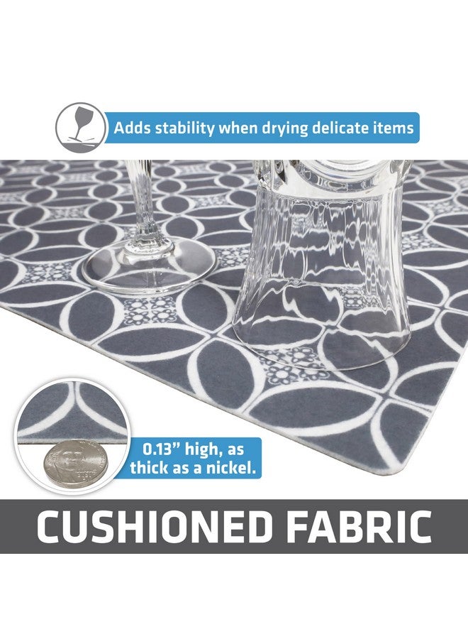 Drymate Premium Luxury Shelf & Drawer Liner, Thick Cushioned Fabric, Non-Adhesive, Absorbent, Waterproof, Slip-Resistant, Liners for Kitchen Cabinets, Cupboards (USA Made)(12”x59”)(2-Pack)(IndigoGrey) - Image 4