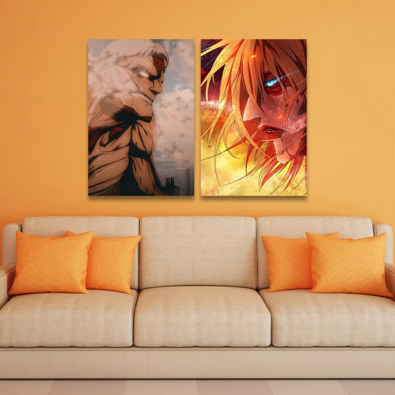 Marktna Two-piece canvas print with anime design - Image 1