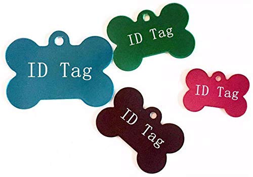 JIAKAI 20 Pcs 38MM Blank Bone Shape Pet ID ，Double Sided Blank Tag Dog Cat Pet Name Phone Number ID Tag Charm Personalized（Random Colors） - Image 4