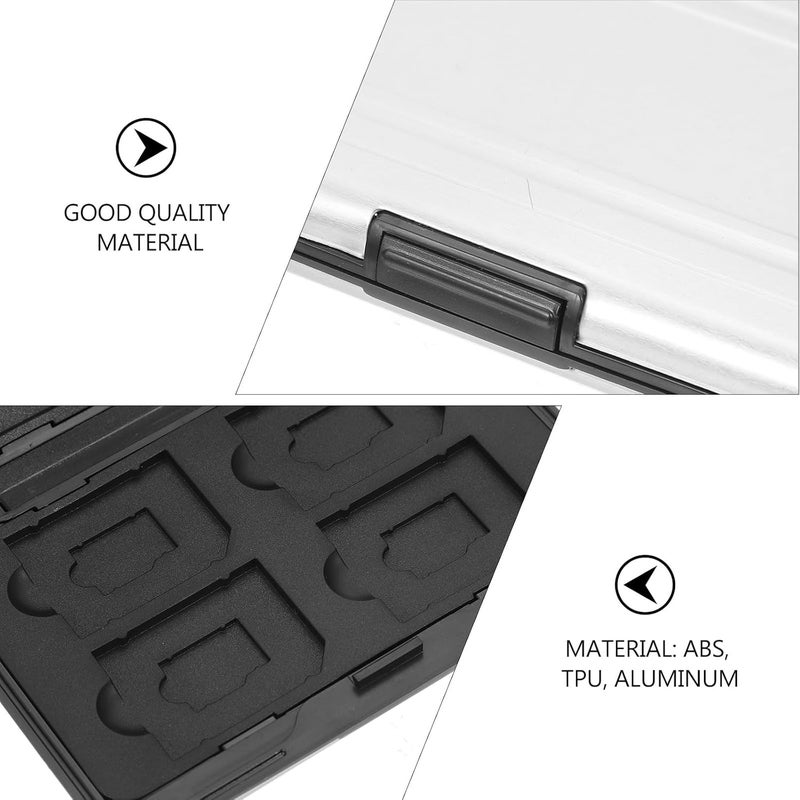 Memory Card Storage Case and Waterproof Card Holder for Photographers Silver Gray for Travel and Digital Cameras - Image 5