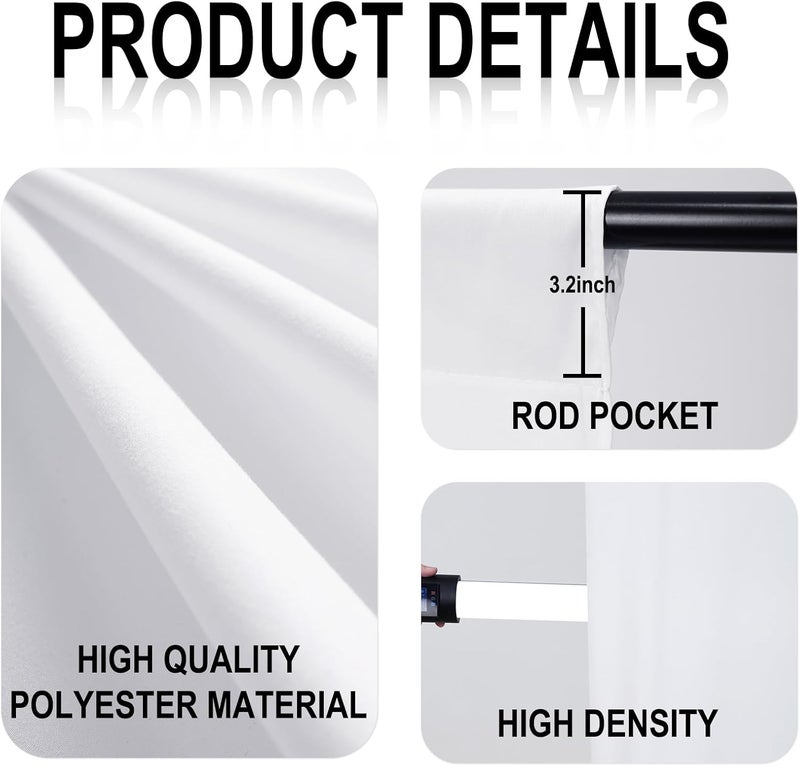 GFCC White Backdrop - 10FTX20FT White Photo Backdrop for Photoshoot Background for Photography Screen Video Recording Picture Background - Image 3