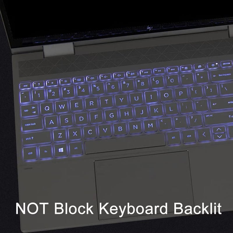 Raya غطاء جلد سيليكوني للوحة المفاتيح لسلسلة HP Pavilion 15 (15.6 بوصة) (15-eh 15-eg 15-er 15-fd 15-fc) وسلسلة HP Pavilion 16 (16 بوصة) (16-ab 16-af 16-ag) لابتوبات (شفاف) - Image 5