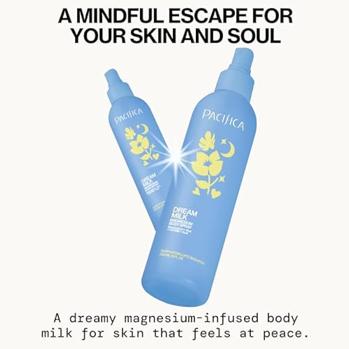 Pacifica Dream Milk Magnesium Spray for Sleep & Relaxation - Natural Magnesium Body Mist Infused with Lavender, Chamomile & Essential Oils, Vegan & Cruelty-Free, Clean Beauty, 4 fl oz - Image 2