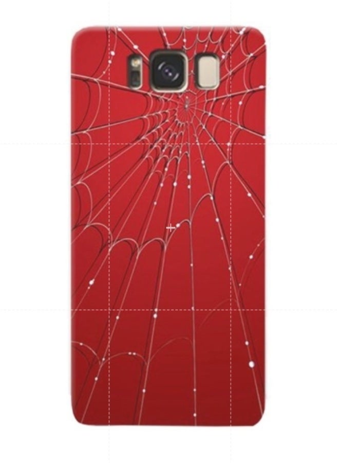 Thermoplastic Polyurethane Spider Web Pattern Case Cover For Samsung Galaxy S8 Red