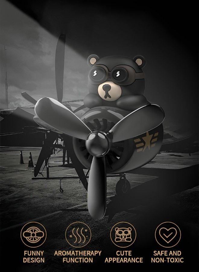 GROIC Car Air Fresheners,Bear Pilot Fresheners,Automotive Outlet Fan Cool Cute Freshener for Car,Car Perfume Decoration,Vehicle Vent Scent Clip,Car Decoration Accessories - Image 2