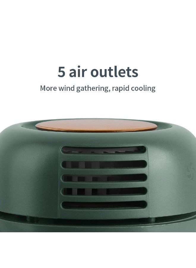 ألتيوس Alteus MF019 Mini Bladeless Clip-On Fan, 360° Rotatable, 3 Speeds, Long Battery Life, Ultra-Quiet 25dB, USB Rechargeable, Hands-Free Portable Personal Fan for Shirt, Waist, Bag (Green)) - Image 2