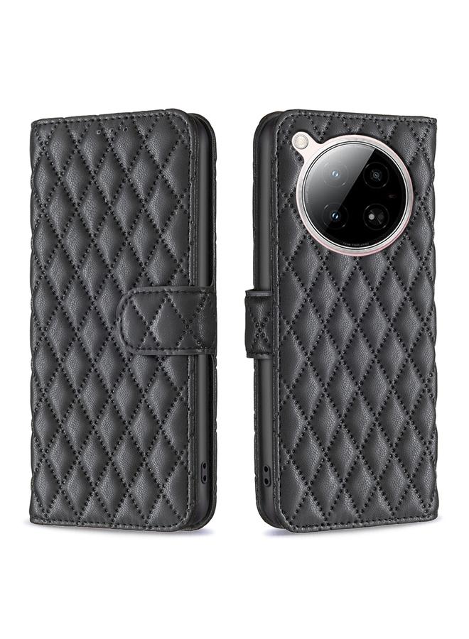 زبون جراب لهاتف Infinix Zero 40 4G Diamond Lattice محفظة جلدية قابلة للطي - Image 1