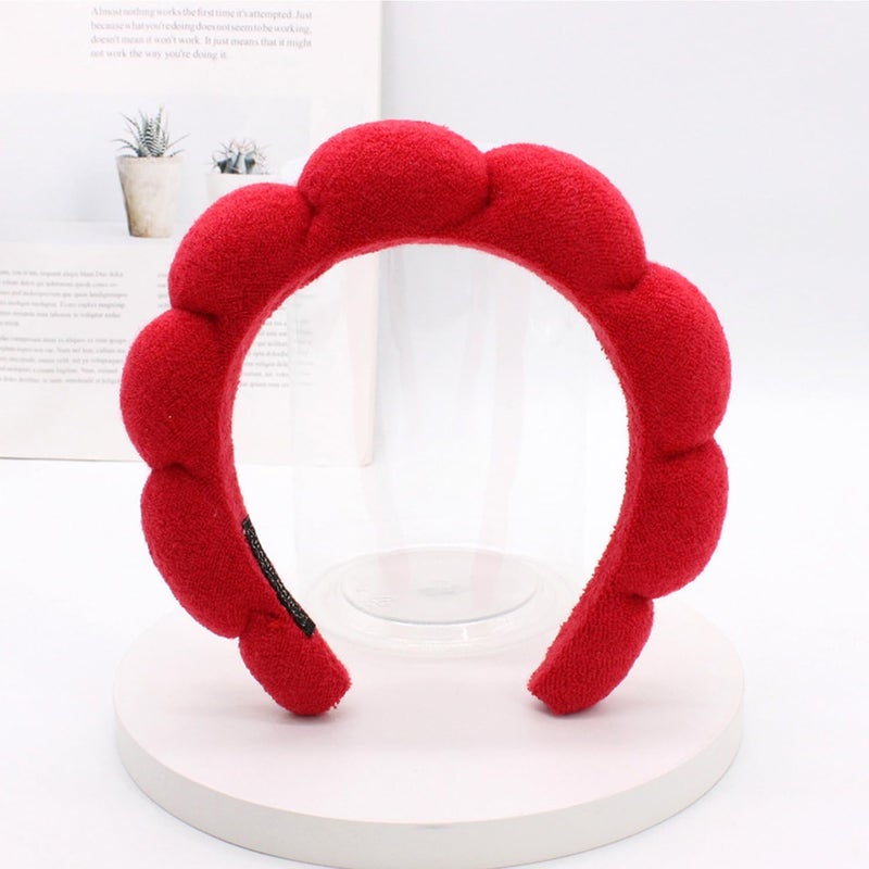 TYSSELY Spa Headbands for Washing Face Makeup Skin Care Headband Women Bubble Facial Beauty Headbands Puffy Shower Towel Band Hair Headband - Image 2