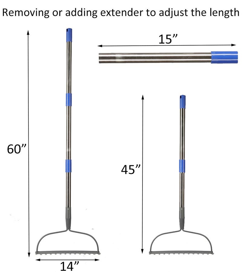 Coconut مجرفة حديقة، مجرفة معدنية بطول 5 أقدام للحدائق - مجرفة ذات رأس مستوي مع مقبض من الفولاذ المقاوم للصدأ لتفكيك التربة - Image 2