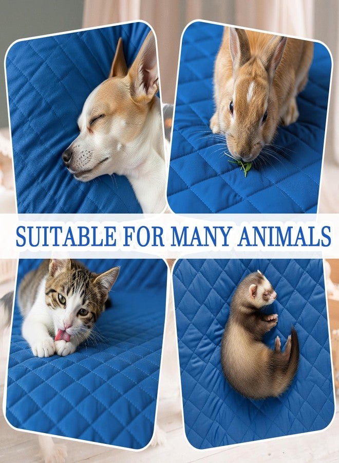 Beeveer 7 Pcs Ferret Cage Liner Washable Ferret Pads Bedding Cage Accessories Kit for Small Animals Hamster Rats Chinchillas Hedgehogs Guinea, Blue - Image 4