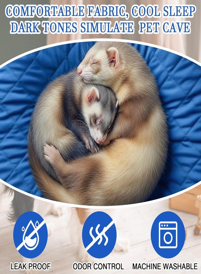 Beeveer 7 Pcs Ferret Cage Liner Washable Ferret Pads Bedding Cage Accessories Kit for Small Animals Hamster Rats Chinchillas Hedgehogs Guinea, Blue - Image 5