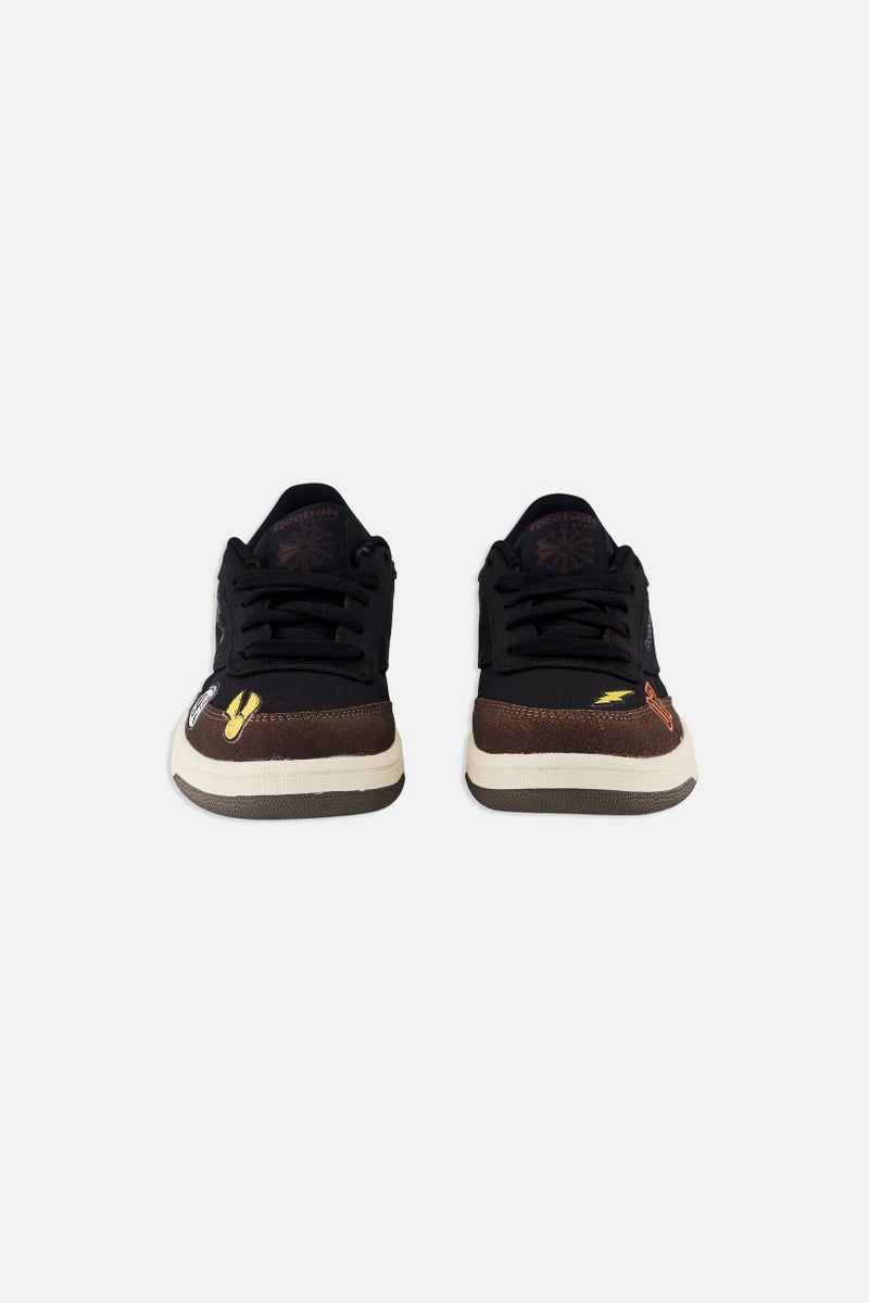 Reebok Kids Boy Club C Lace Up Tennis Shoes, Black  - Image 2