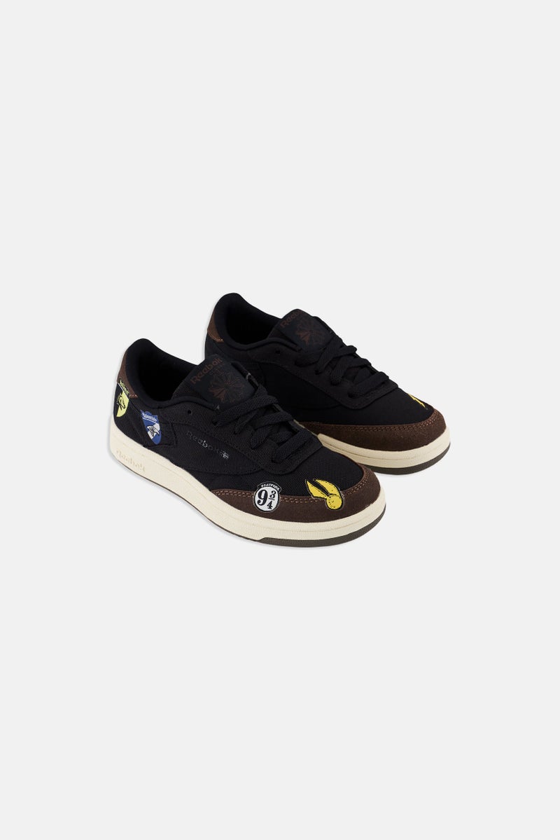 Reebok Kids Boy Club C Lace Up Tennis Shoes, Black  - Image 1