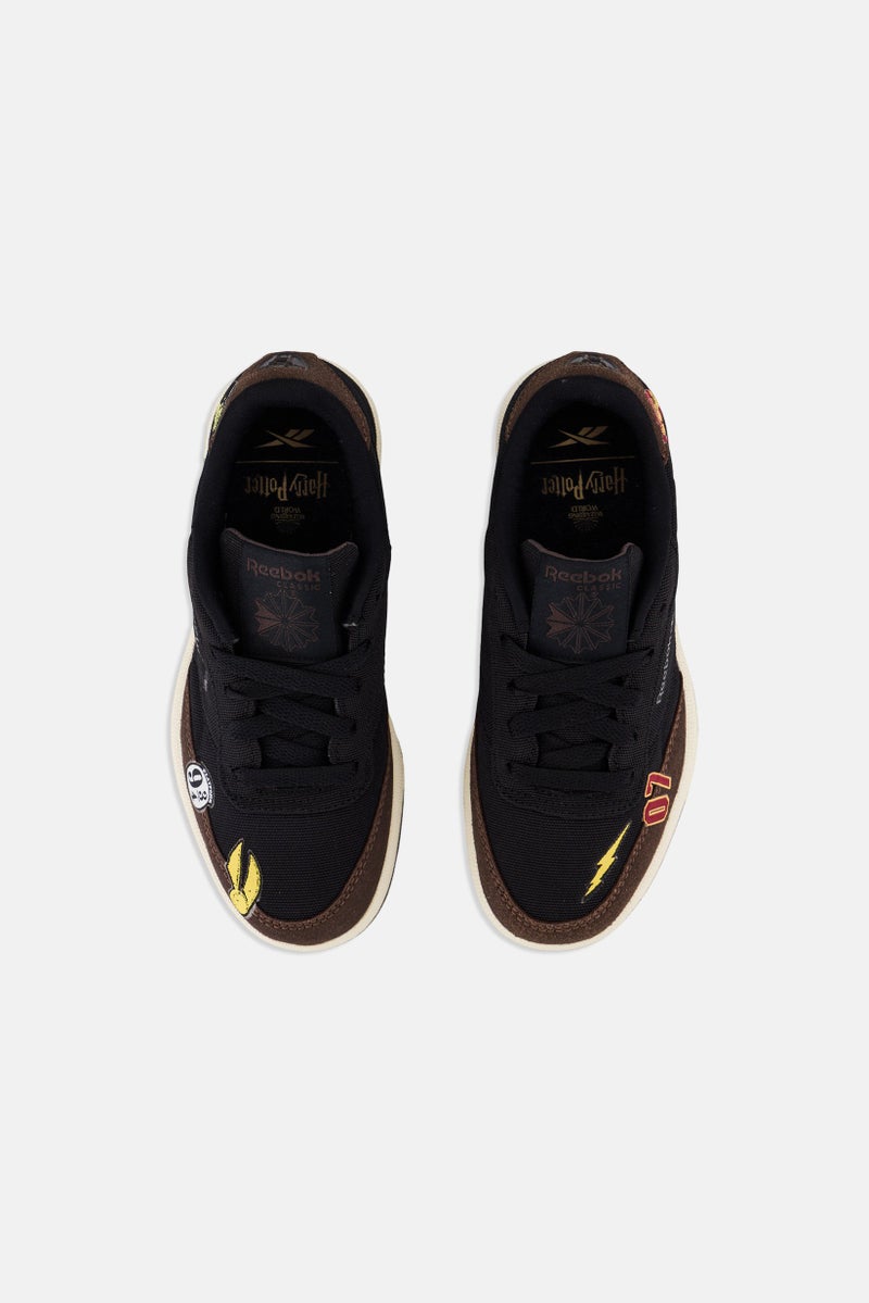 Reebok Kids Boy Club C Lace Up Tennis Shoes, Black  - Image 3