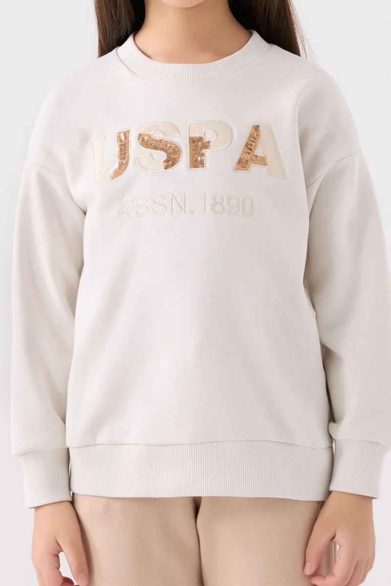 U.S. Polo Assn. Us Polo Girls Tracksuit Set US1969 Stone