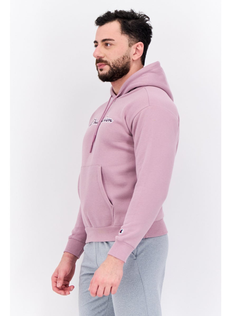 Champion Men Sportswear Fit Long Sleeves Outdoor Hooded Sweatshirt, Purple  - Image 2