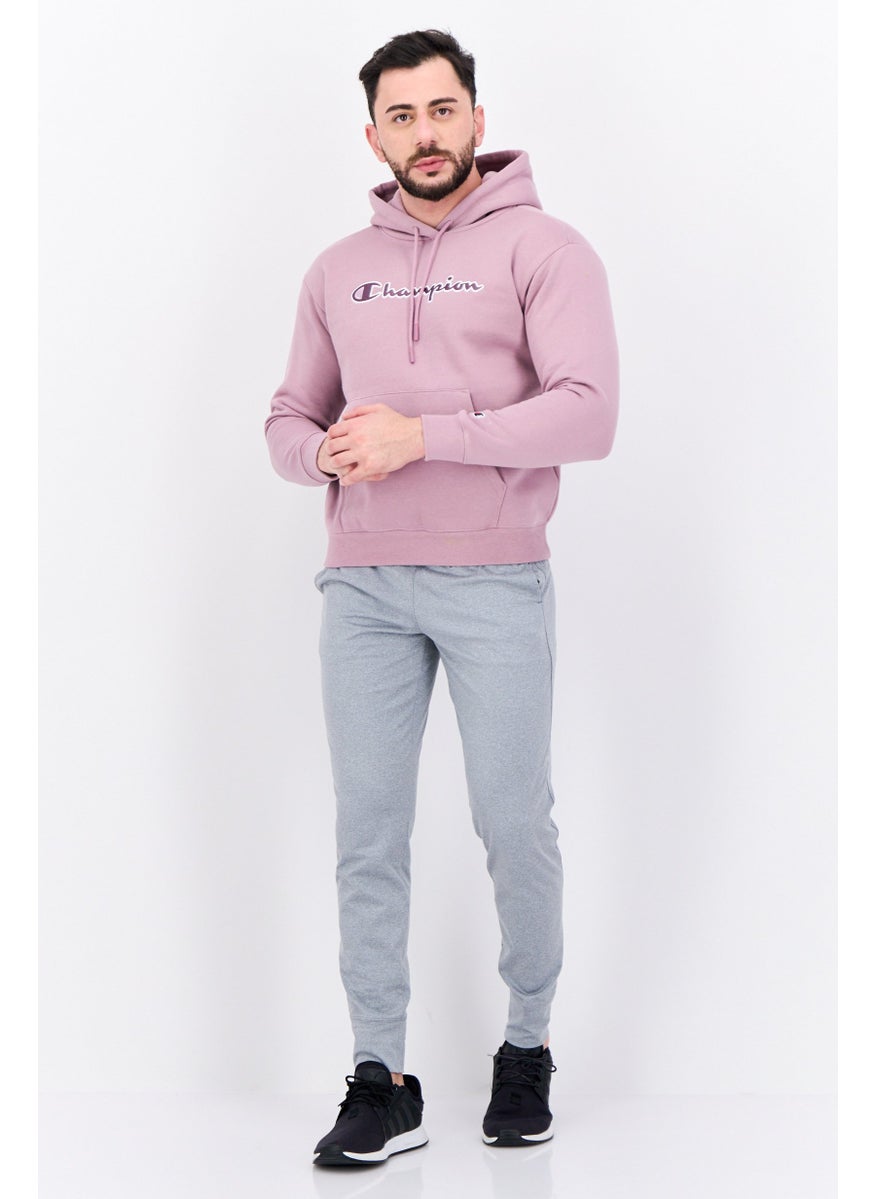Champion Men Sportswear Fit Long Sleeves Outdoor Hooded Sweatshirt, Purple  - Image 4