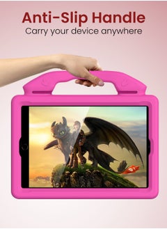 Moxedo Moxedo Shockproof Protective Case Cover Lightweight Convertible Handle Kickstand for Kids with Pencil Holder Compatible for iPad Pro  Air3 10.5 10.2 2019 2021 - Pink  - Image 5