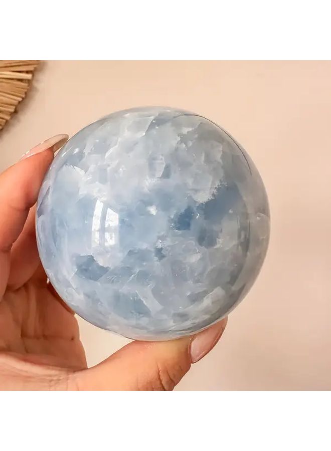 Natural Blue Celestite Sphere 5-5.5cm Handcrafted Decorative Crystal Gift - Image 2