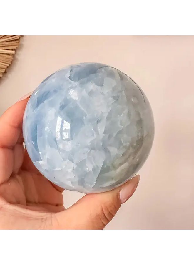Natural Blue Celestite Sphere 5-5.5cm Handcrafted Decorative Crystal Gift - Image 3