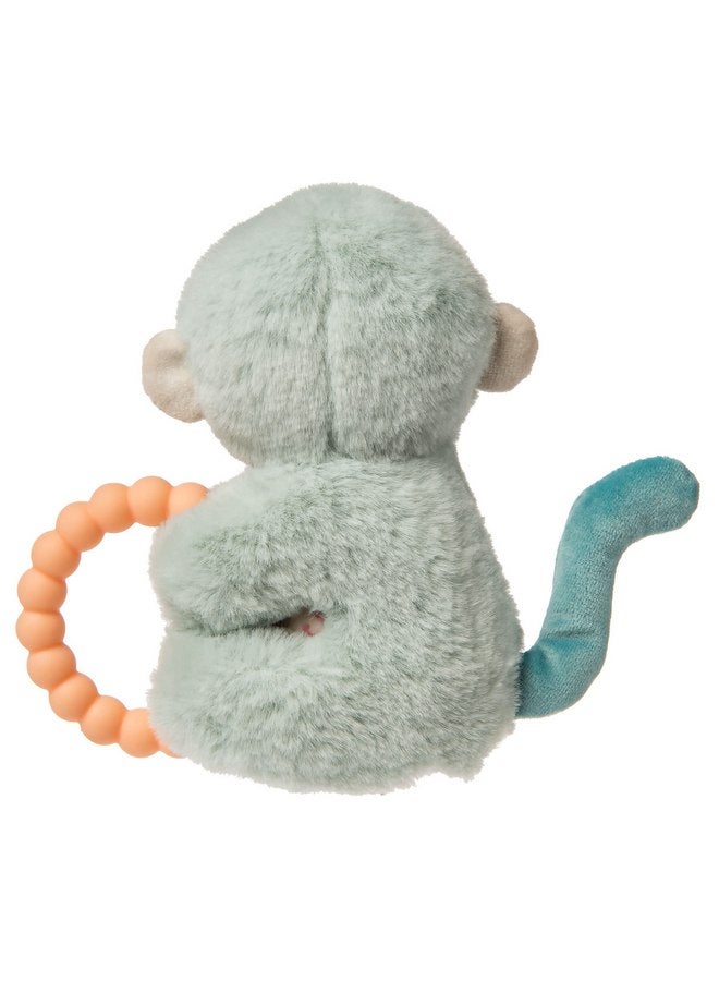 Mary Meyer Mary Meyer Soft Baby Rattle with Teether Ring, 6-Inches, Little But Fierce Monkey  - Image 2