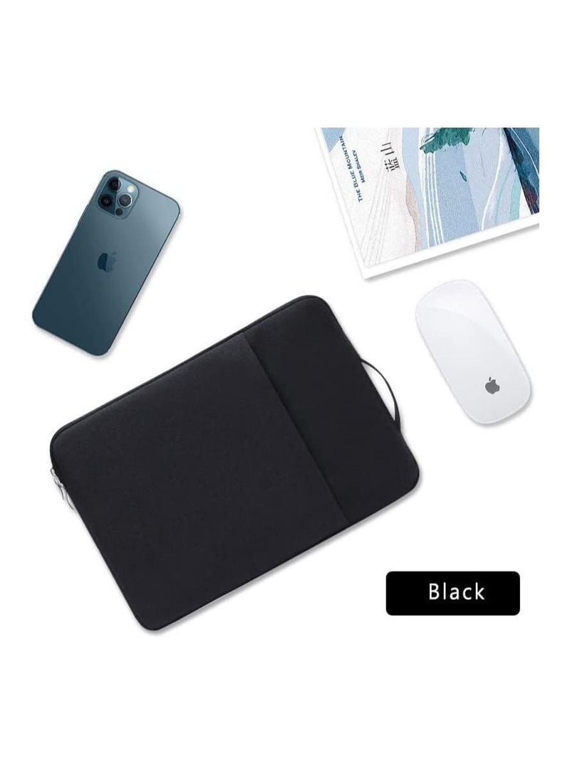 Generic - Laptop Sleeve Case Compatible with 13-13.3 Inch Notebook Computer Chromebook 2023-2021 A2779 M2 A2442 M1 New 13/14" Mac Book Pro/Air Protective Cover Soft Bag with Front Pocket Black - Image 1