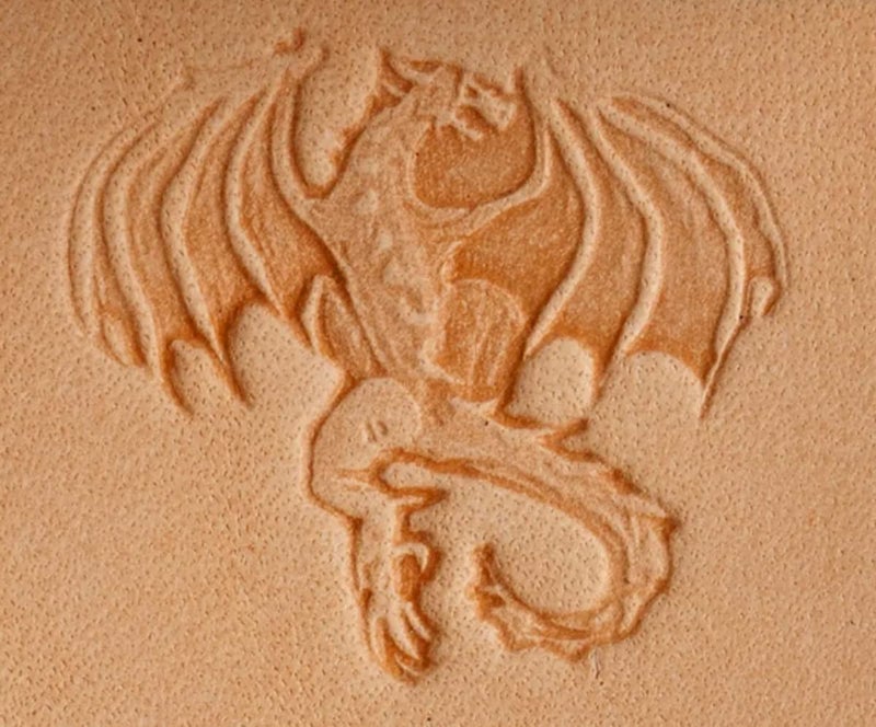 Tandy Leather Craftool 3D Flying Dragon Stamp Decorative Leather Tooling Stamp for Wallets Belts Keychains Handmade Leathercraft Projects - Image 3