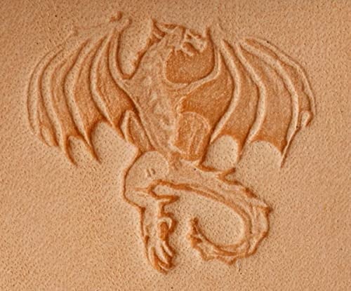 Tandy Leather Craftool 3D Flying Dragon Stamp Decorative Leather Tooling Stamp for Wallets Belts Keychains Handmade Leathercraft Projects - Image 1