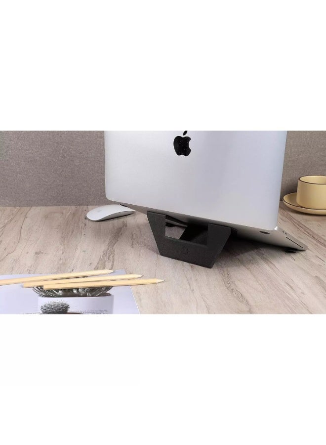 حامل كمبيوتر محمول قابل للطي من الجلد، حامل لوحي مع دعم مغناطيسي للكمبيوتر اللوحي ودعم الكمبيوتر المحمول - Image 2