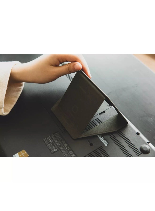 حامل كمبيوتر محمول قابل للطي من الجلد، حامل لوحي مع دعم مغناطيسي للكمبيوتر اللوحي ودعم الكمبيوتر المحمول - Image 4