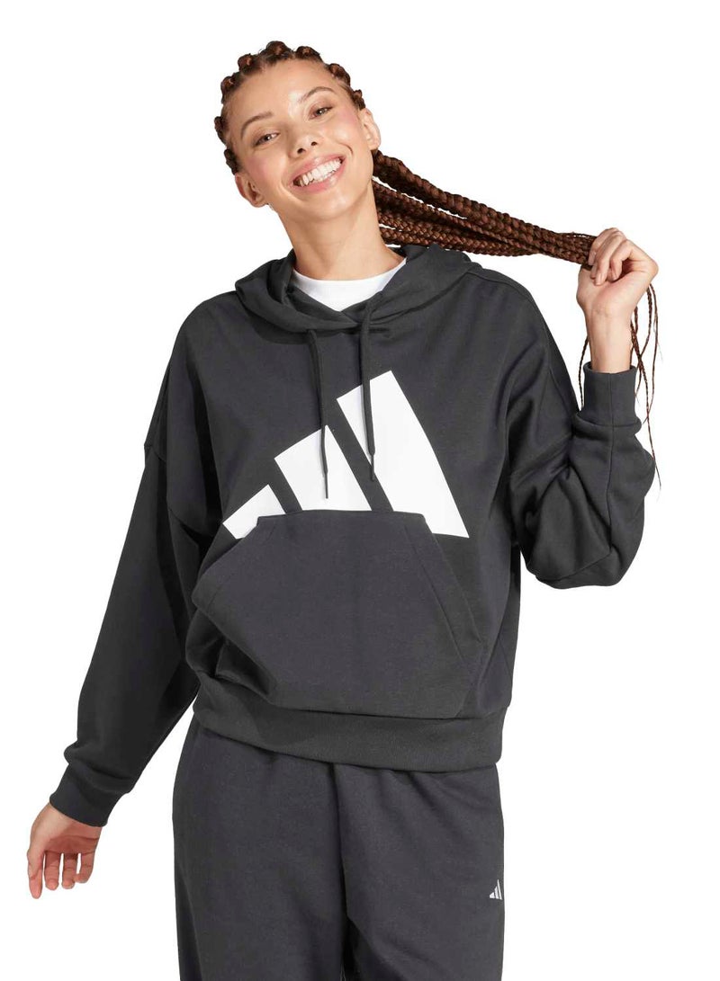 Adidas Essentials Big Logo French Terry Loose Hoodie - Image 1
