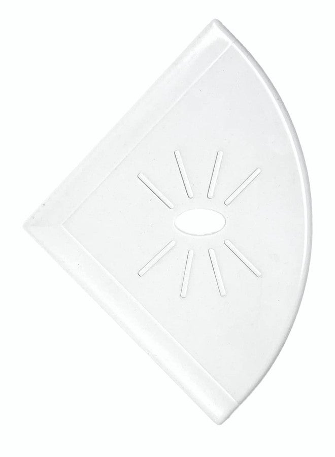 Tenedos Resin Decor 8 Inches Corner Shower Shelf - White Flatback 9x9 Wall Mounted Bathroom Tile Storage Accessory for Soap, Shampoo & Essentials, Durable Resin - Image 5