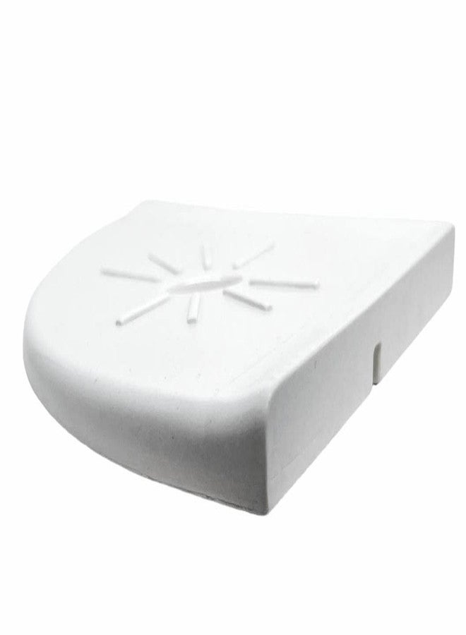 Tenedos Resin Decor 8 Inches Corner Shower Shelf - White Flatback 9x9 Wall Mounted Bathroom Tile Storage Accessory for Soap, Shampoo & Essentials, Durable Resin - Image 4