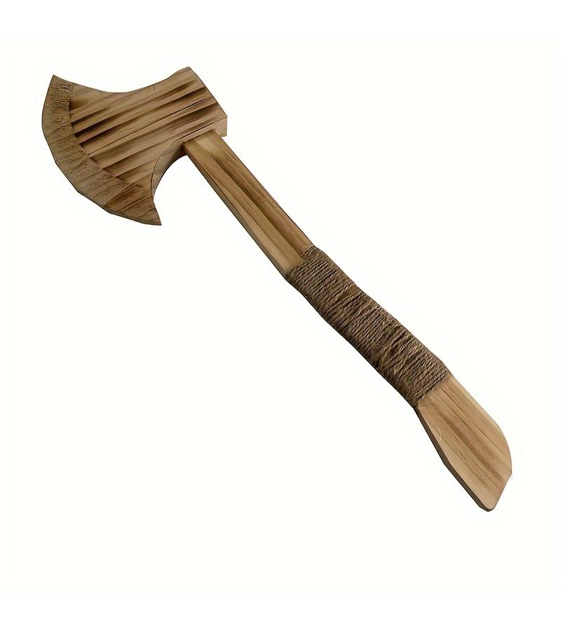 Wood Viking Axe With Twine Replica Durable Display Model For Stage Performances Themed Events Warrior Accessory Sheath - Image 5