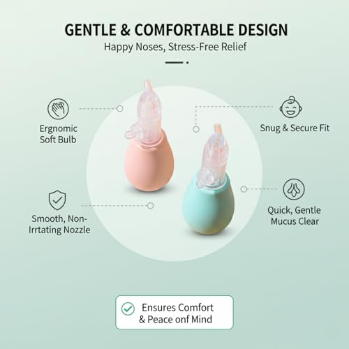 kokibebe' KOKIBEBE Baby Nasal Aspirator, Soft Silicone Nose Cleaner for Infants & Toddlers, Gentle Manual Snot Sucker, BPA-Free, Easy to Clean & Safe Nasal Hygiene Tool (Pink) - Image 4