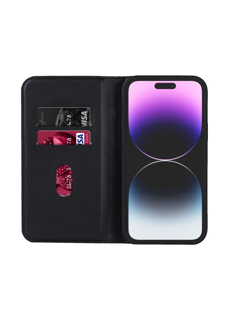 Suteni Flip Cover Card Slots Magsafe Leather Phone Case for iPhone - Image 3