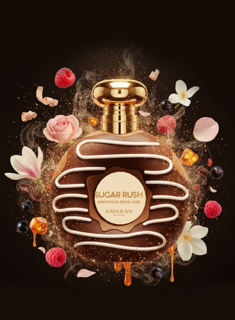 AMARAN Sugar Rush Sweetness Overload Amaran Eau de Parfum 100ml Unisex | Long-Lasting Sweet Fruity Floral Perfume - Image 3