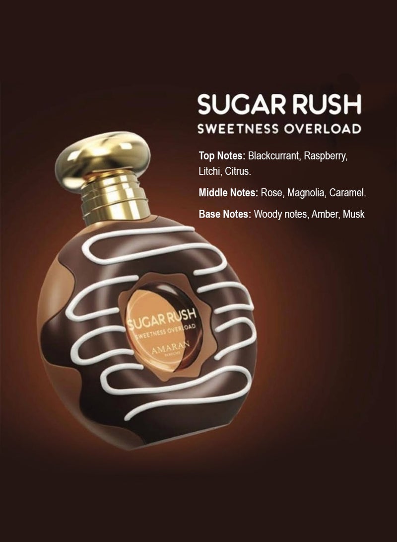 AMARAN Sugar Rush Sweetness Overload Amaran Eau de Parfum 100ml Unisex | Long-Lasting Sweet Fruity Floral Perfume - Image 5