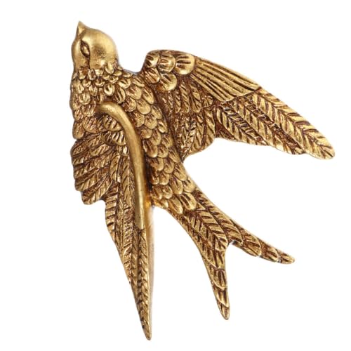 VOSAREA Bird Wall Art Bird Wall Figurine Sow Sculpture Resin Hanging Decor 3D Sculpted Floating Sculpture Antique Sow Hanging Ornament (4.72X3.93X1.18inch) - Image 1